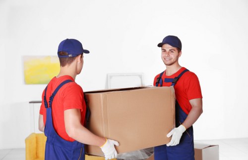 Student removals planning in Beddington with boxes and furniture ready for loading