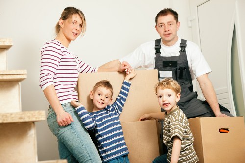 Securely strapped furniture inside a van