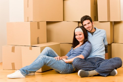 Professional loading of household furniture during a Beddington move