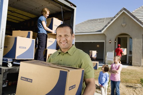 Packed household items prepared for storage in Beddington